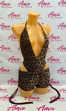 Load image into Gallery viewer, Disco Leopard Plunge Bodysuit (Thong)