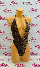 Load image into Gallery viewer, Disco Leopard Plunge Bodysuit (Thong)