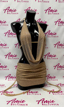 Load image into Gallery viewer, Nude Embellished Cowl Top With Built In Triangle Cup