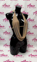 Load image into Gallery viewer, Nude Embellished Cowl Top With Built In Triangle Cup