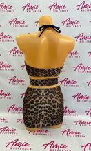 Load image into Gallery viewer, Disco Leopard Gathered Front Mini Skirt
