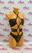 Load image into Gallery viewer, Disco Leopard Lace Up Bodysuit
